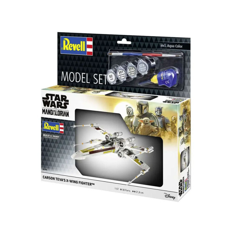 Star Wars Model Kit with basic accessories 1/57 Carson Teva's X-Wing Fighter 22 cm 3