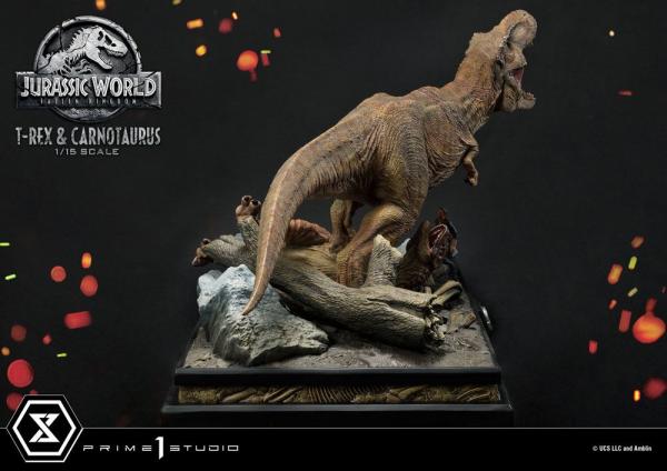 Jurassic World Fallen Kingdom: T-Rex & Carnotaurus 1/15 Statue - Prime 1 Studios