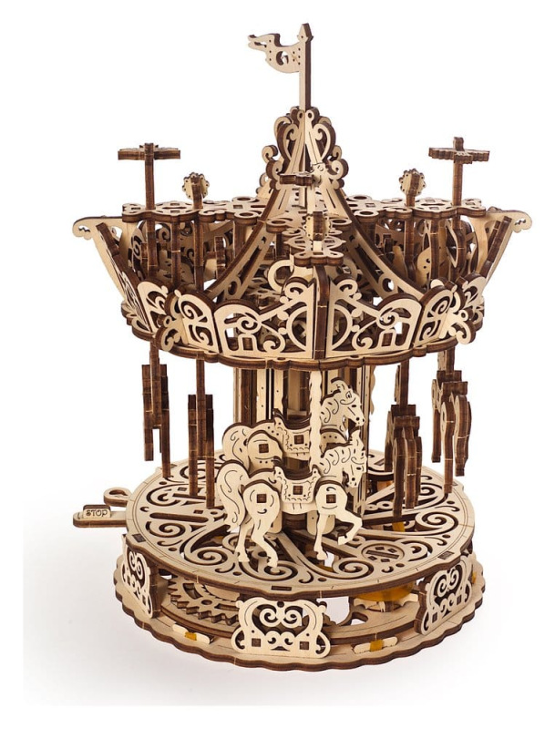 Ugears 3D Wooden Puzzle Carousel 4