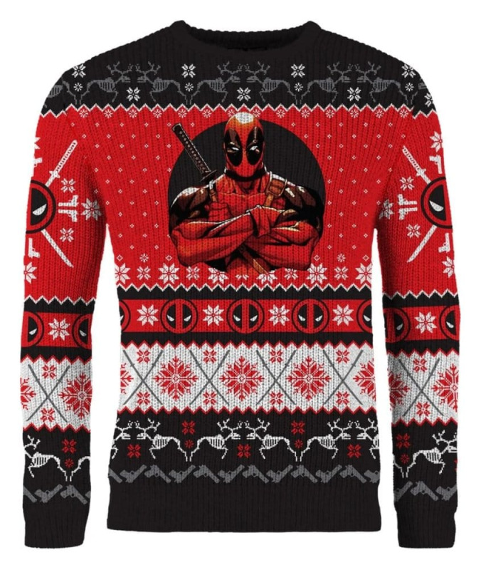 Deadpool Christmas Sweater Size S 2