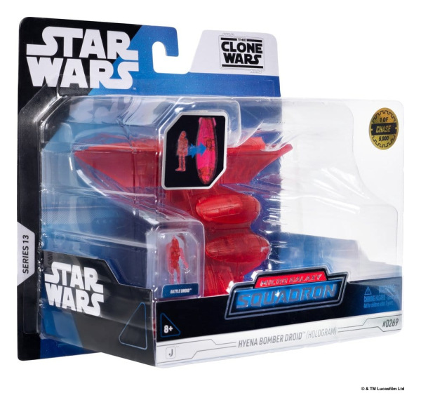 Star Wars Medium Vehicle & Figure set Hyena Vulture Bomber (Red Hologram) & Battle Droid (Chase) 3