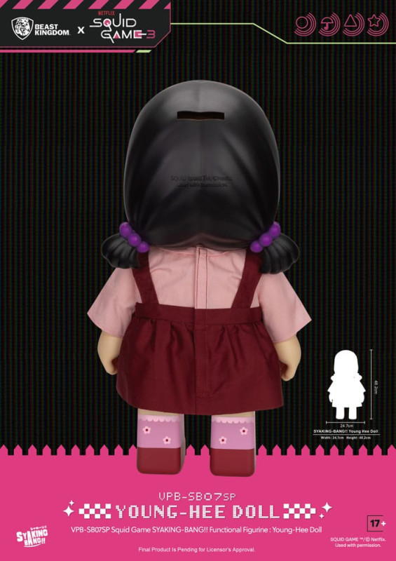 Squid Game Syaking Bang Figure/Coin Bank Young-Hee Doll Season 3 48 cm 2