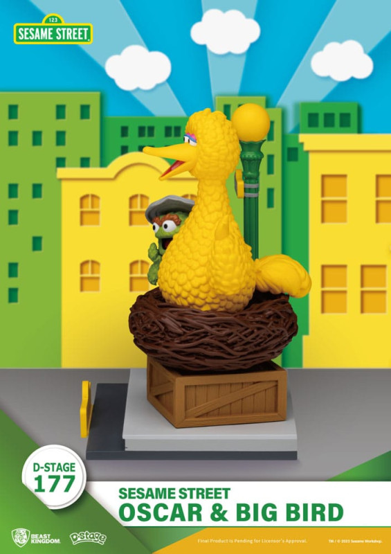 Sesame Street D-Stage PVC Statue Oscar & Big Bird 12 cm 3