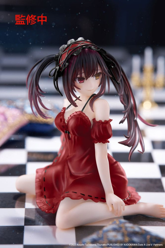 Date A Live V PVC Statue Desktop Cute Figure Kurumi Tokisaki Nightwear Ver. Renewal 13 cm 3