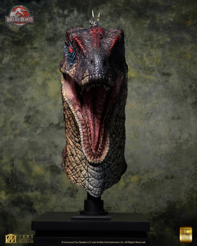 Jurassic Park III Life Size Bust Male Alpha Velociraptor "Blood Knight" 83 cm 9