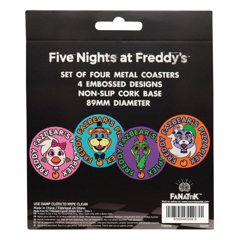 Five Nights at Freddy's Coaster 4-Pack Printed Drinks