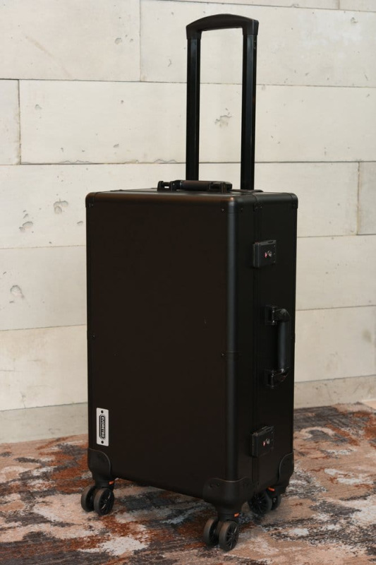Evoretro Trading Card Luggage Wheeled Case 5-Rows Round Aluminum 56.0 x 35.4 cm 6