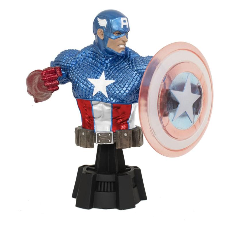 Marvel Comics: Captain America (Holo Shield) SDCC 2023 Exclusive 1/7 Bust - Diamond Select