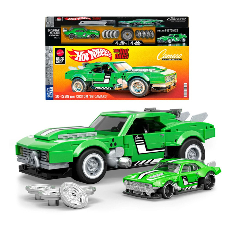 Mattel Brick Shop Hot Wheels Speed Series Building Set 1/32 Custom '68 Camaro 2