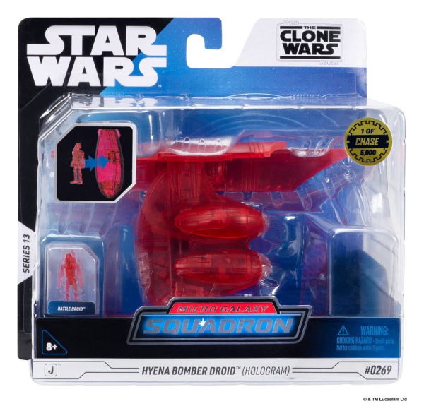 Star Wars Medium Vehicle & Figure set Hyena Vulture Bomber (Red Hologram) & Battle Droid (Chase) 5