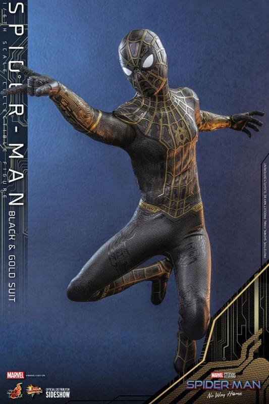 Spider-Man: No Way Home Movie Masterpiece Action Figure 1/6 Spider-Man (Black & Gold Suit) 30 cm