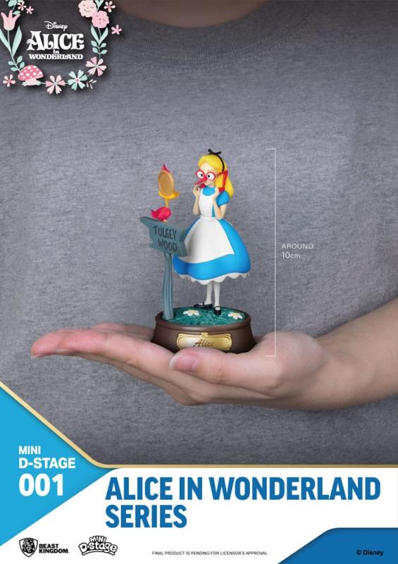 Alice in Wonderland Mini Diorama Stage PVC Statue Glasses Alice 10 cm