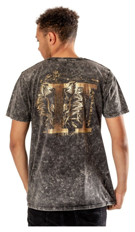 Harry Potter T-Shirt Hufflepuff Acid Wash Size M 1