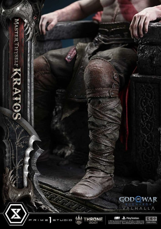 Throne Legacy God of War Series Statue 1/3 Ragnarok Master Thyself Kratos 67 cm 12