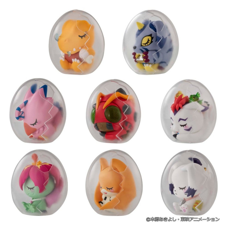 Digimon Adventure Mega Egg Figure Mini Figures Good Night Digicolle! 8 cm Blind Box Display (8) 9