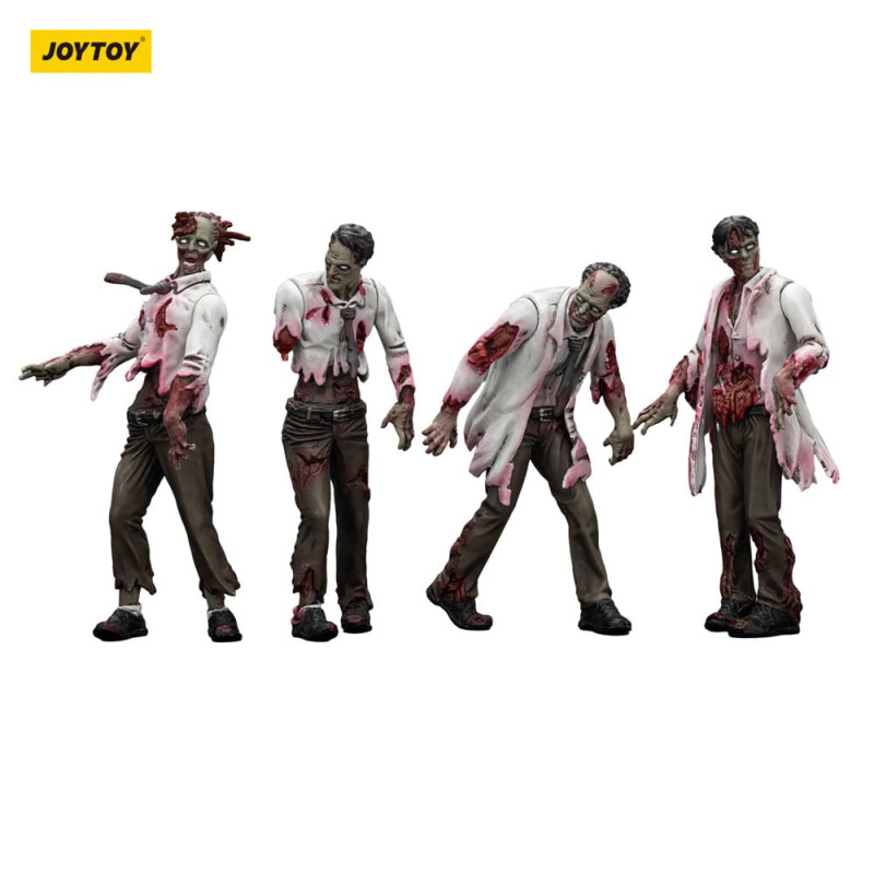 Zombie Dark Source Action Figures 4-Pack Scientists (Male) 8 cm 7