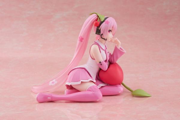 Hatsune Miku PVC Statue Desktop Cute Figure Sakura Miku Cherry Cushion Ver. 13 cm 5