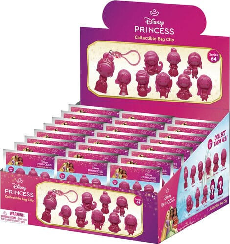 Disney Create your World 3D PVC Bag Clip Princess Series 64 Display (24) 1