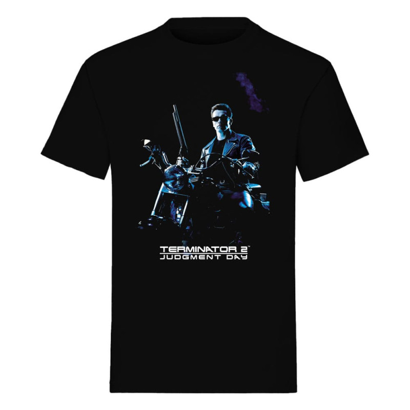 The Terminator T-Shirt Bike Pose Black Size XL