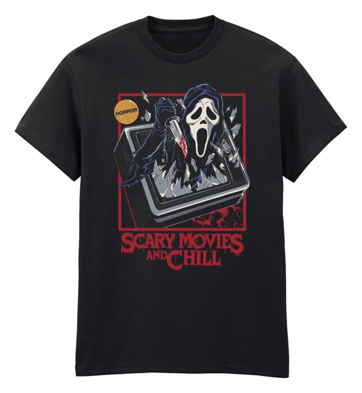Steven Rhodes T-Shirt Scary Movies And Chill Black Size XXL 1