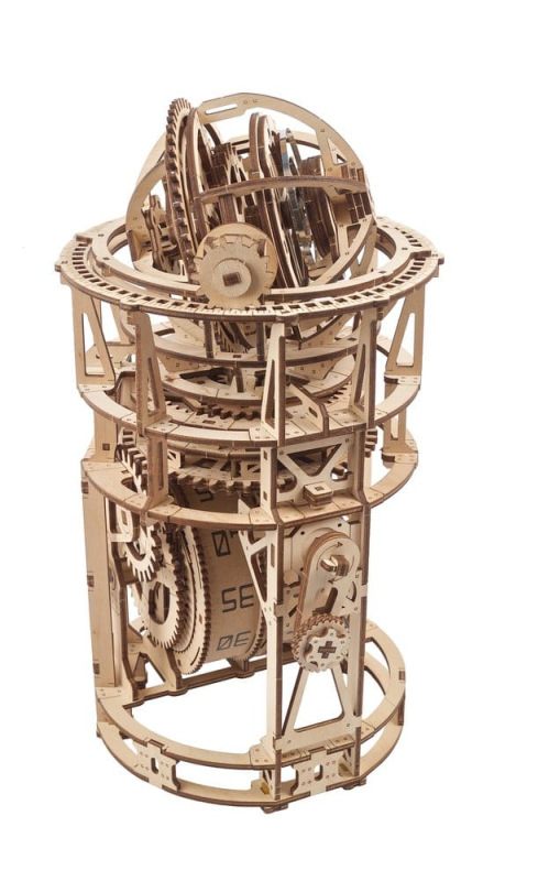Ugears 3D Wooden Puzzle Sky Watcher Tourbillon Table Clock 10
