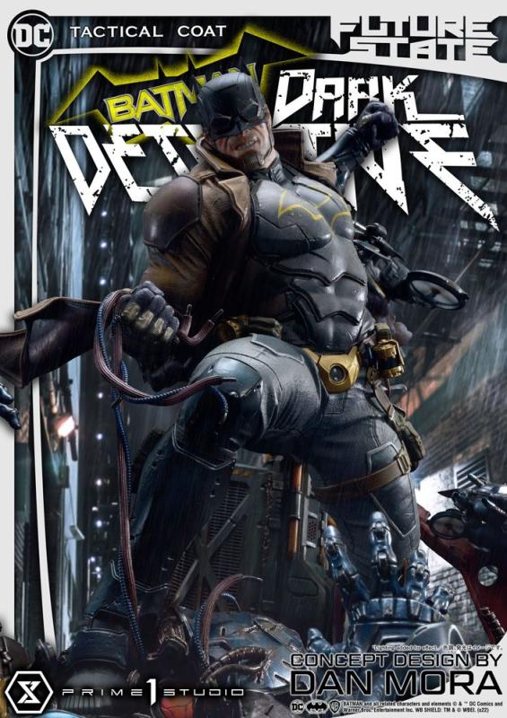 DC Comics: Batman Dark Detective Tactical Coat Design by Dan Mora 1/4 Deluxe Statue - P1
