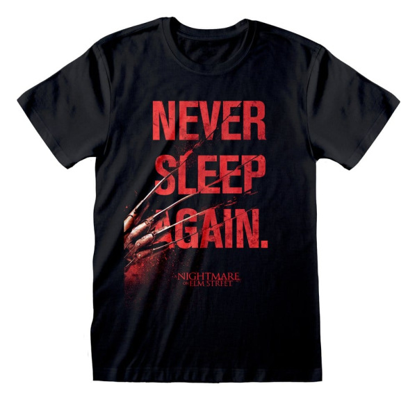 Nightmare on Elm Street T-Shirt Never Sleep Again Black Size XL 1