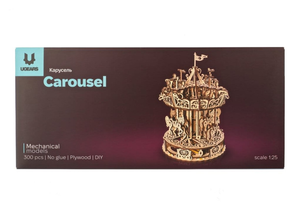 Ugears 3D Wooden Puzzle Carousel 1