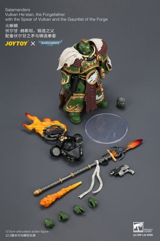 Warhammer Action Figure Salamanders Vulkan He'stan, the Forgefather 13 cm 10