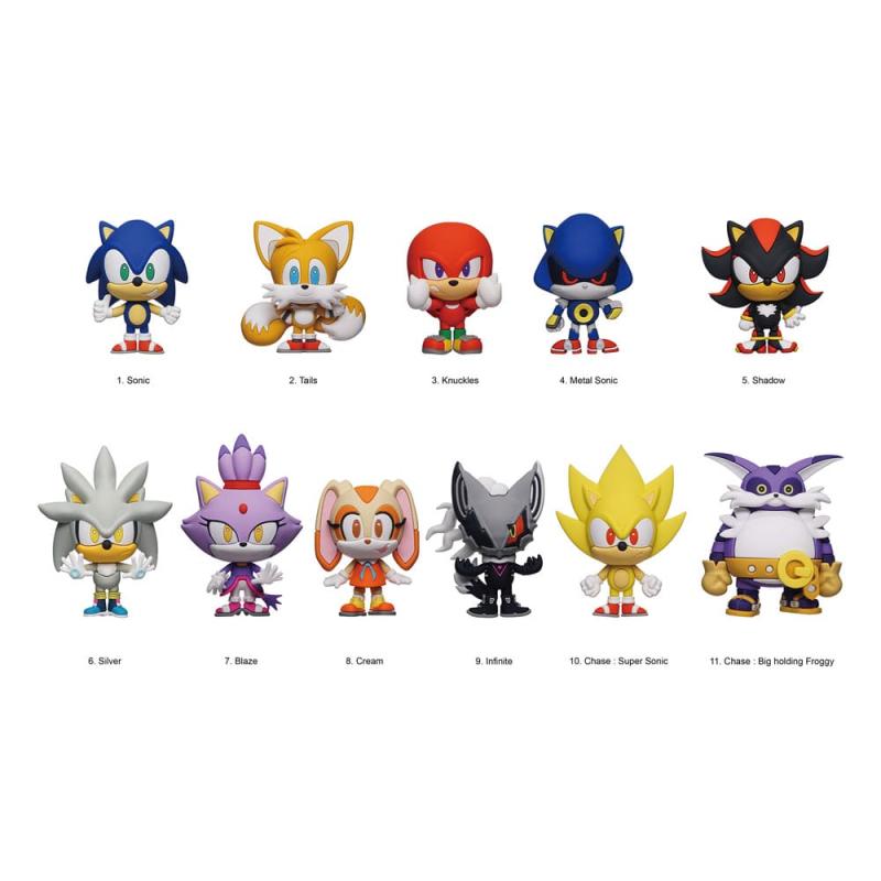 Sonic - The Hedgehog 3D PVC Bag Clips Series 2 Display (24)