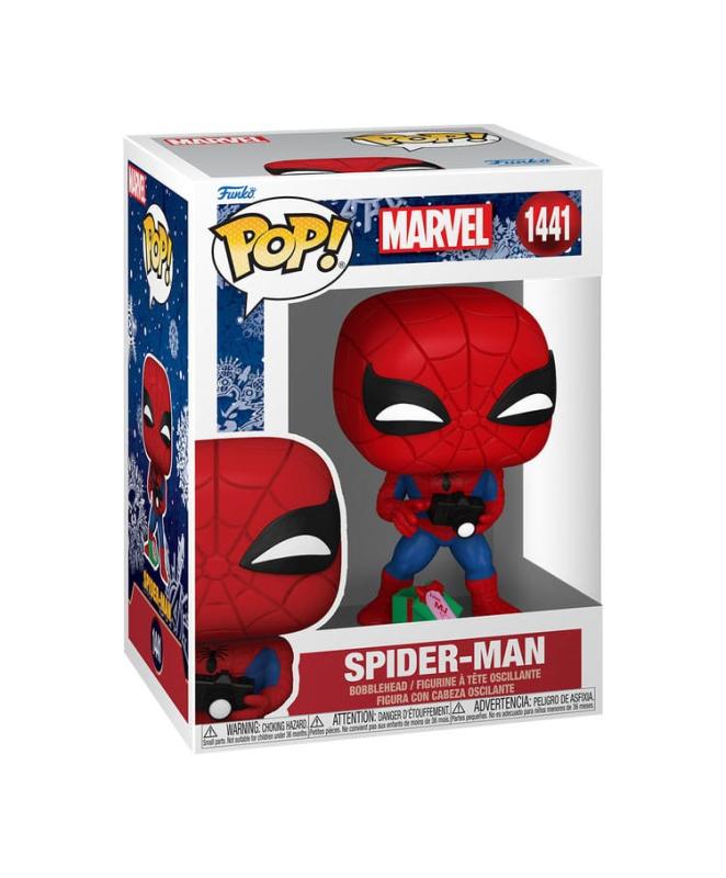 Marvel POP! Vinyl Figure Holiday Spiderman w/Open gift 9 cm