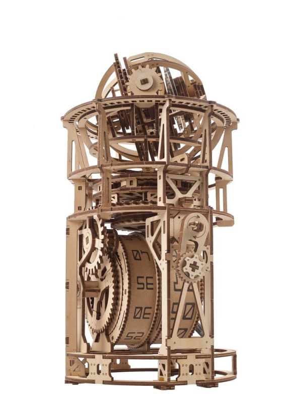 Ugears 3D Wooden Puzzle Sky Watcher Tourbillon Table Clock 9