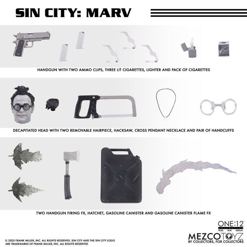 Sin City Action Figure 1/12 Marv 17 cm 11