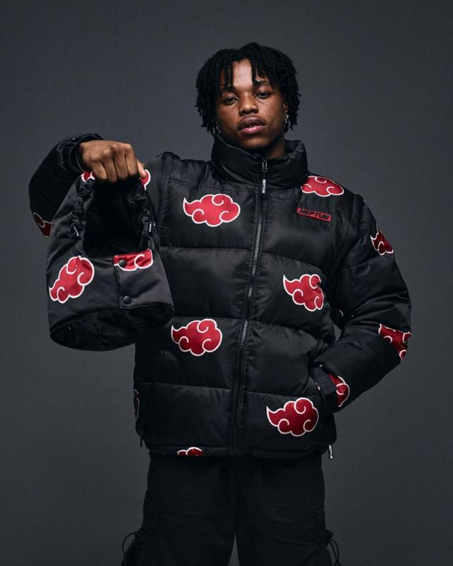 Naruto Puffer Jacket Akatsuki Red Size XXL