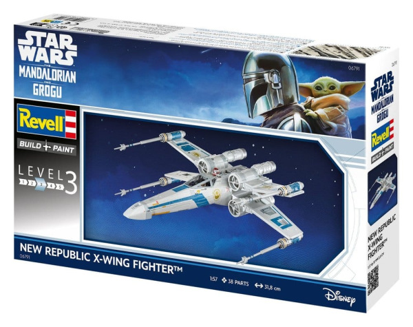 Star Wars The Mandalorian and Grogu Revell Model Kit 1/57 New Republic X-Wing Fighter 22 cm 10
