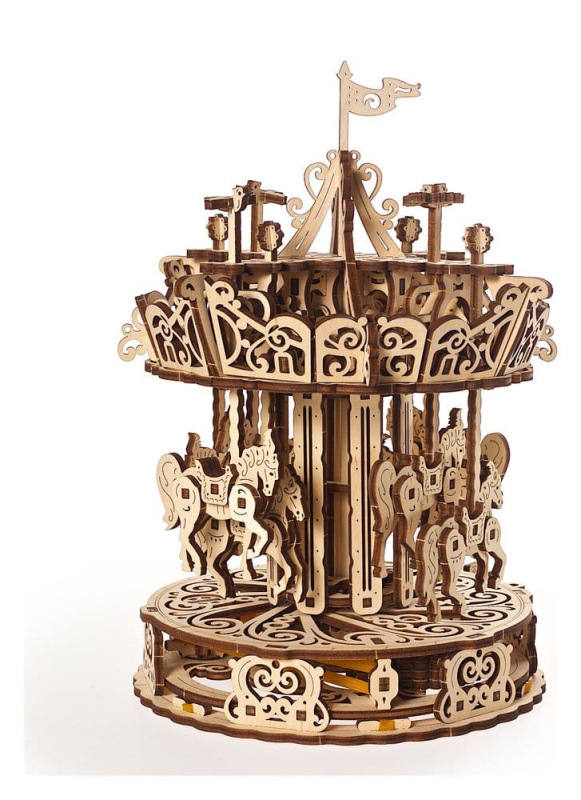 Ugears 3D Wooden Puzzle Carousel 11