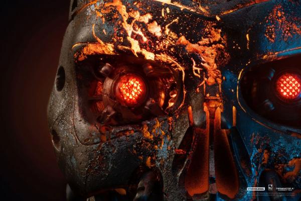 Terminator 2: Judgment Day Replica 1/1 T-800 Endoskeleton Mask Battle Damaged Version 46 c