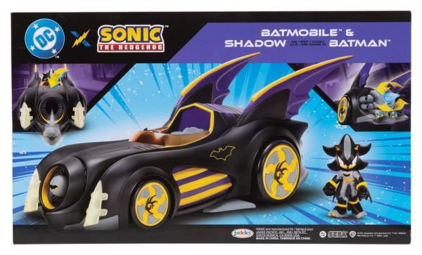 DC x Sonic - The Hedgehog Action Figure with Vehicle Shadow Batman & Batmobile 6 cm 4
