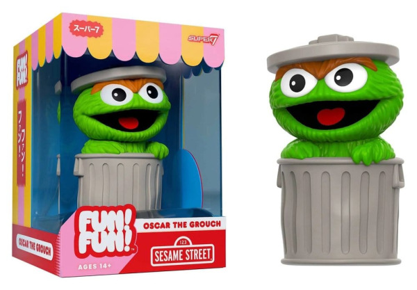 Sesame Street Fun! Fun! Soft Vinyl Figur Wave 01 - Oscar the Grouch 18 cm 1