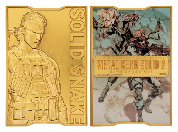 Metal Gear Solid 2 Ingot Snake 24k Gold Plated Limited Edition 4