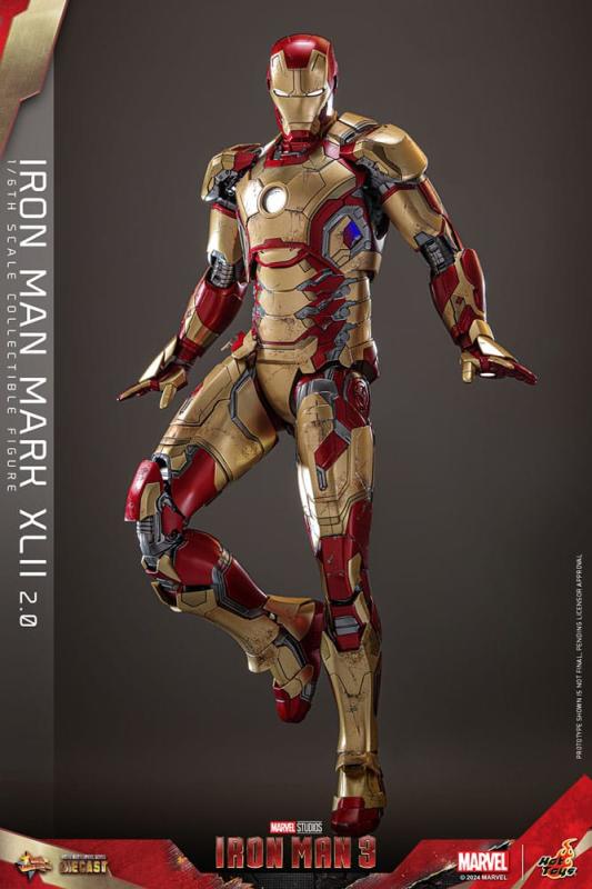 Iron Man 3 Movie Masterpiece Diecast Action Figure 1/6 Iron Man Mark XLII (2.0) 32 cm