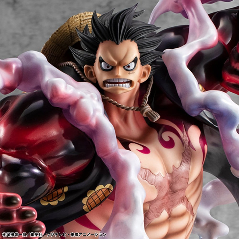 One Piece Portrait.Of.Pirates SA-Maximum PVC Figure Monkey D. Luffy Gear 4 Bounce-Man 10th Limited V 1