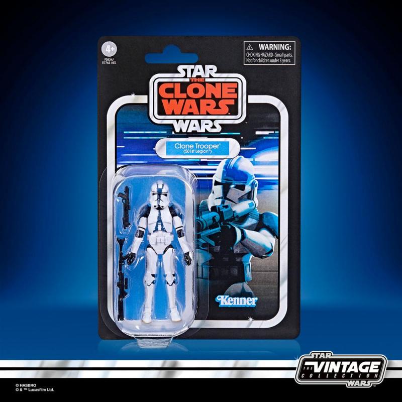 Star Wars The Clone Wars: Clone Trooper (501st Legion) 10cm Vintage Action Figure - Hasbro