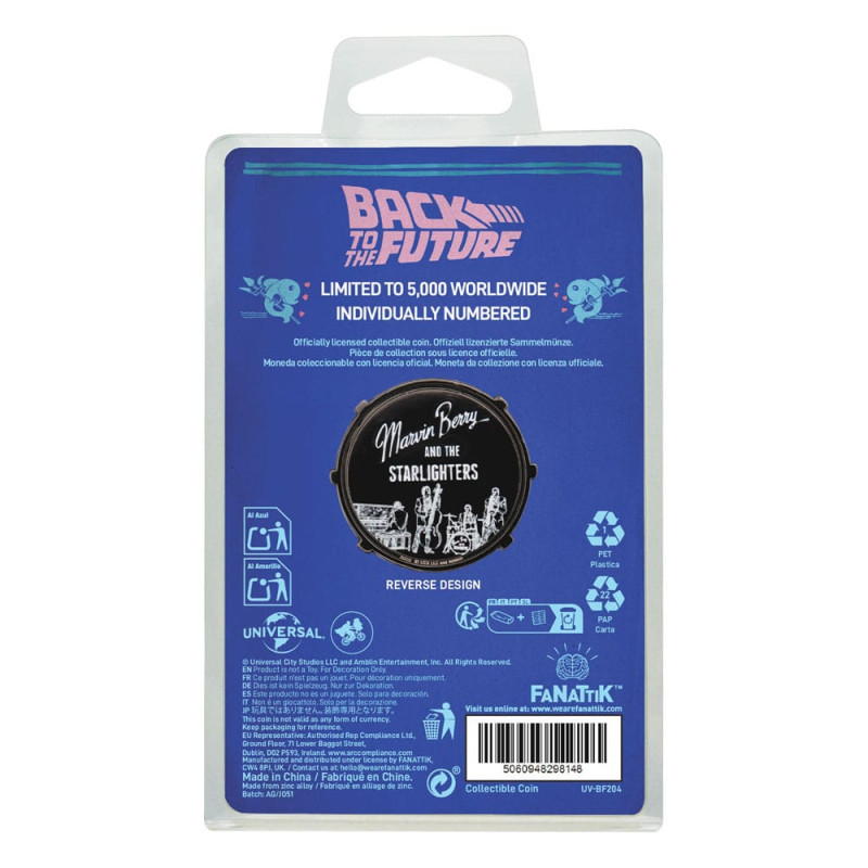Back To The Future Collectable Coin Marvin Berry & The Starlighters Limited Edition 2