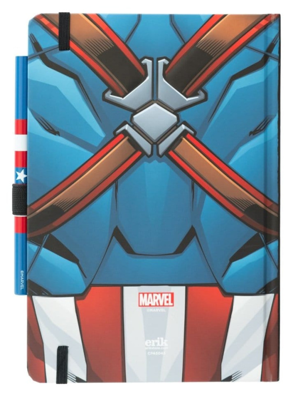 Marvel Captain America Premium Notebook with Pen Uniform A5 1