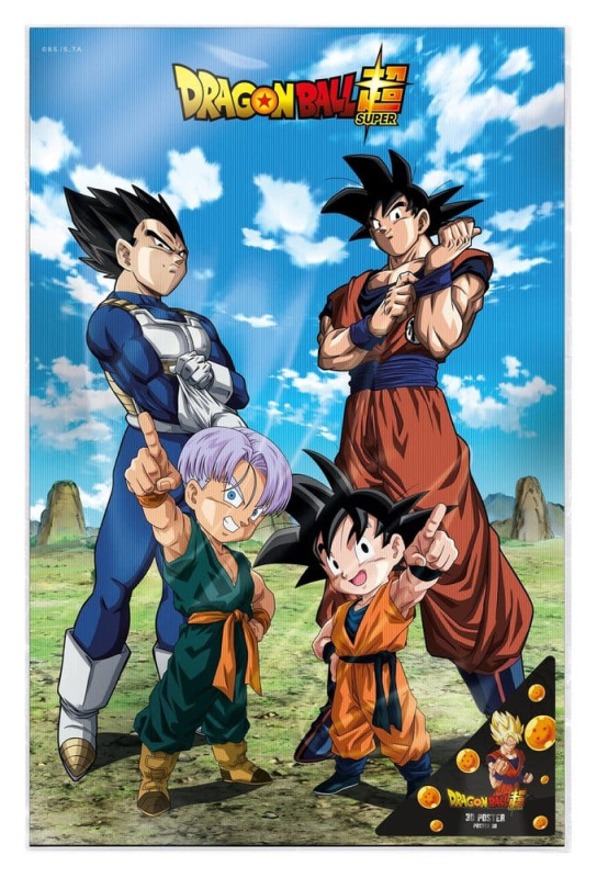 Dragon Ball Super 3D Poster Battle of Gods Goku Vegeta Family 38 x 58 cm 1