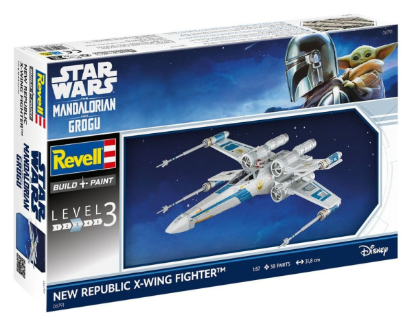 Star Wars The Mandalorian and Grogu Revell Model Kit 1/57 New Republic X-Wing Fighter 22 cm 12