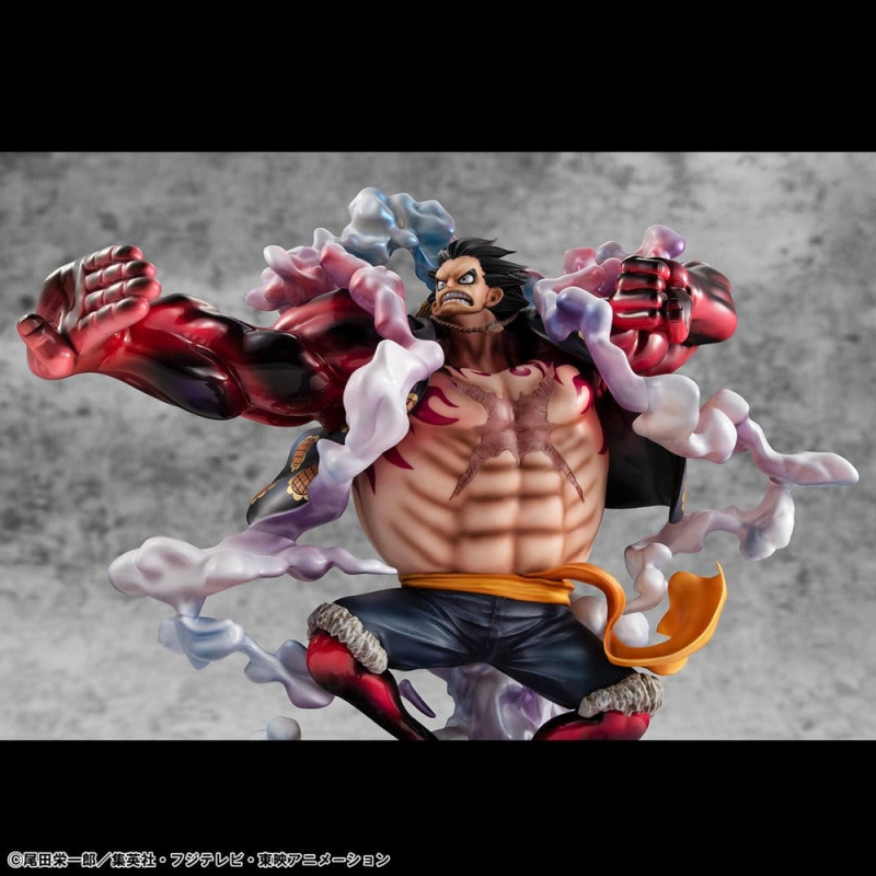 One Piece Portrait.Of.Pirates SA-Maximum PVC Figure Monkey D. Luffy Gear 4 Bounce-Man 10th Limited V 2