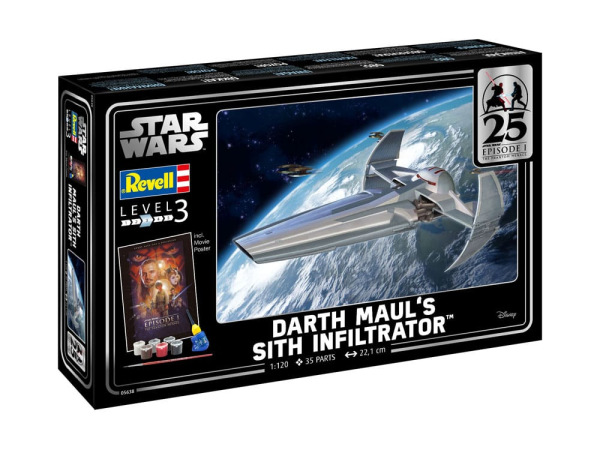Star Wars Episode I Model Kit Gift Set 1/120 Darth Maul's Sith Infiltrator 22 cm 10