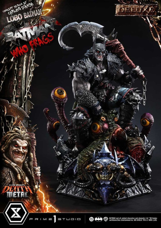 Dark Nights: Death Metal Museum Masterline Statue 1/3 Lobo Batman: Batman Who Frags Deluxe Version 8 13